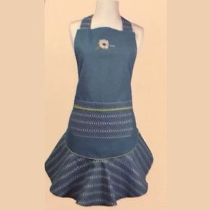 Green Ruffle Faithful Apron NWT